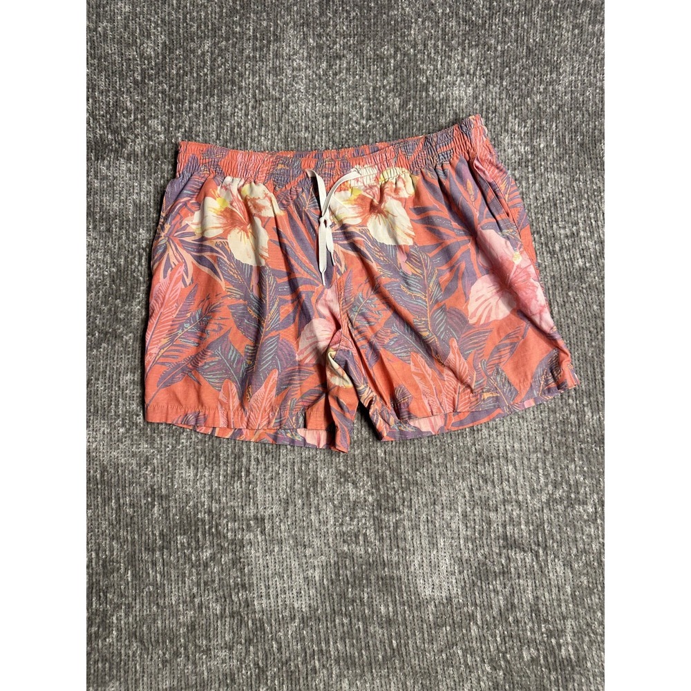 Chubbies Swim Shorts Mens Medium Multicolored Floral Drawstring Pockets